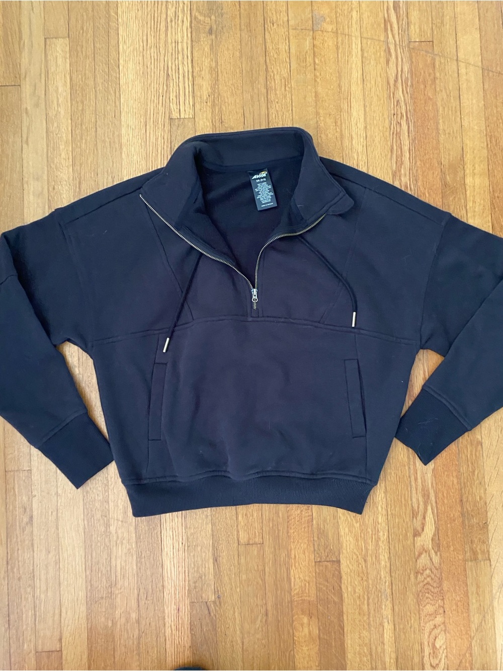 Avia Black Half-Zip Pullover Sweater